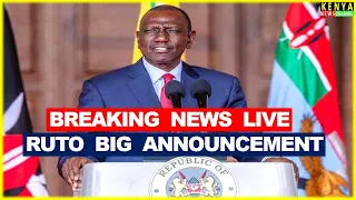 LIVE STATE HOUSE - Ruto Addressing the Nation with a Big Announcement