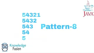 Pattern-8 using JAVA Programming ICSE