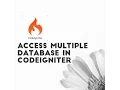 Connecting to multiple database in CodeIgniter - How to connect to multiple databases