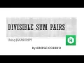 Hackerrank - Solved Divisible Sum Pairs using Javascript