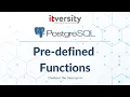 Mastering SQL - PostgreSQL Pre-defined Functions