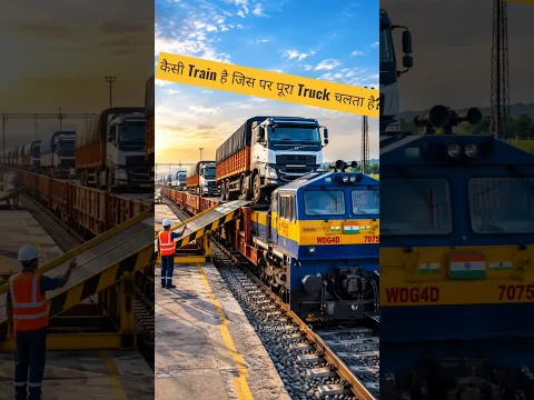 What If Trucks Could Ride on Trains? 😱 #train