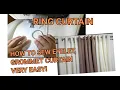 How to sew eyelet grommet curtain Ring Curtain Tutorial