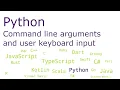 Python - Command line arguments and user keyboard input