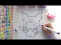 Kuromi Coloring Time Marker Art Practice