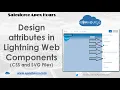 Design attributes in Lightning Web Components CSS and SVG Files Lightning Web Components