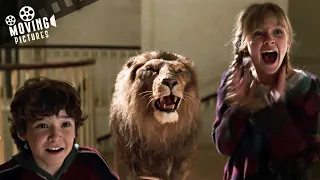 Lion Attack The Game Comes To Life Jumanji Kristen Dunst Robin Williams 