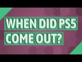 When did ps5 come out