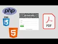 Creating Dynamic PDF file in PHP and HTML
