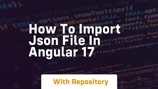 How to import json file in angular 17