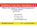 Modify Operators C Technical Interview Questions and Answers Mr Srinivas