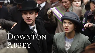 lady sybil is gravely injured at a liberal rights rally s01 e06 downton abbey