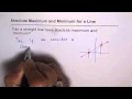 Can a Straight Line Have Absolute Maximum Minimum