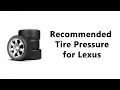 Lexus Tire Pressure