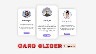 Build Your Own Card Slider In Minutes - HTML CSS Swiper js Tutorial
