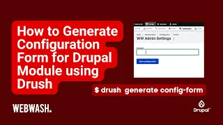 How to Generate Configuration Form for Drupal Module using Drush