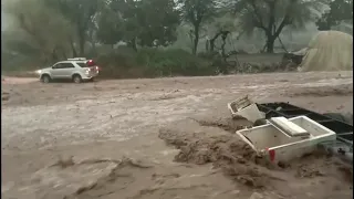 سيول جارفة في وادي الضباب تعز اليمن