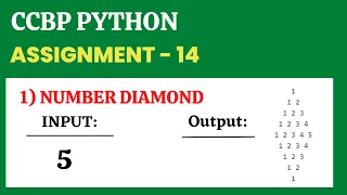 Number Diamond Assignment - 14 Python NxtWave CCBP 4 0