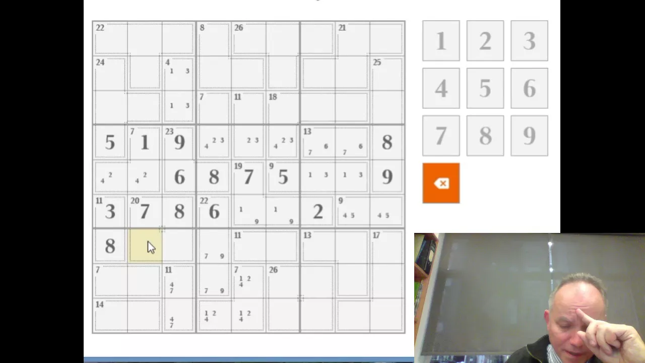 Solving the Deadly Killer Sudoku on 24th Nov