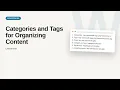 Categories and Tags for Organizing Content WordPress Tutorial for Beginners