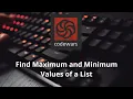 Codewars kyu 8 - Find Maximum and Minimum Values of a List javascript