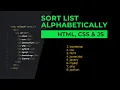 Sort HTML list Alphabetically using Javascript HTML List Sorting csPoint web designing tutorials