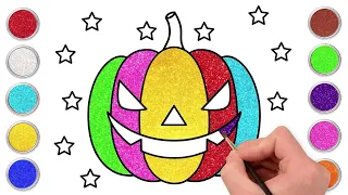 How To Draw Halloween Pumpkin🎃 Easy Drawing For Kids | Chiki Doodle