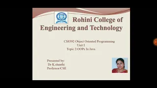 CS8392 Object Oriented programming