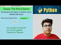 Guess the word game using python Programmer Saiyam Python Game