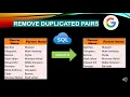 How to Remove duplicated pairs Tricky SQL Problem