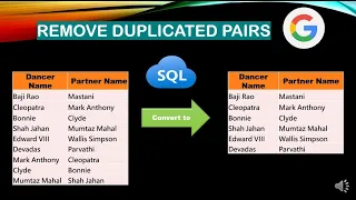 How to Remove duplicated pairs Tricky SQL Problem