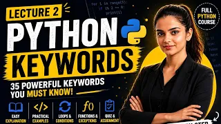 Python Keywords Explained in Hindi Lecture 2 Python Course for Beginners 2026