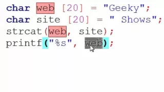 96 strcat and strncat function in C Programming Hindi