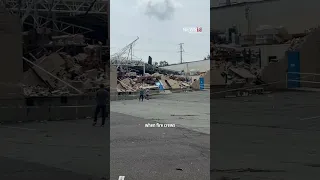 Crews assess damage to commercial building after partial collapse on Milford-Orange line