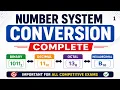 Complete Number System Conversion Binary Decimal Octal Hexadecimal Competitive Exams MIC