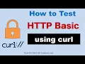 Test HTTP Basic authentication using curl in command line