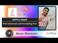 Session 15 - Print statements and Formatting text in Java