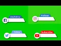 Social Media Icons Animation Green Screen No Copyright Free Download