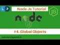 Global Object in Nodejs Object Concept Node latest version Node Js Tutorial Learning Points