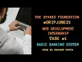 Basic Banking System Website using RectJS and firebase Web Development Abhirup Dutta
