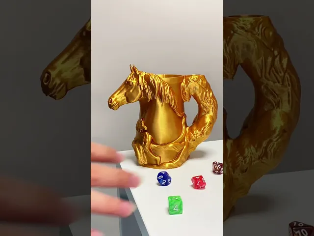 Golden Horse Dice Mug video thumbnail
