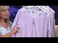 Carole Hochman Tile Stripe Cotton Jersey Long Zip-Up Robe on QVC