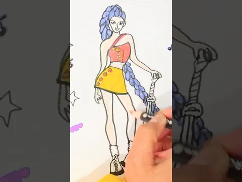 Drawing an outfit for Rumi from Kpop Demon Hunters