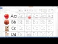 HOW TO MAKE TRACING LETTER FOR KIDS in MS WORD
