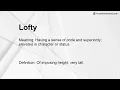 Lofty Meaning