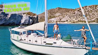 BOAT TOUR: This Bluewater Cruiser is Our Tiny Floating Home – Caliber 40 LRC [Making Our Way Ep 73]