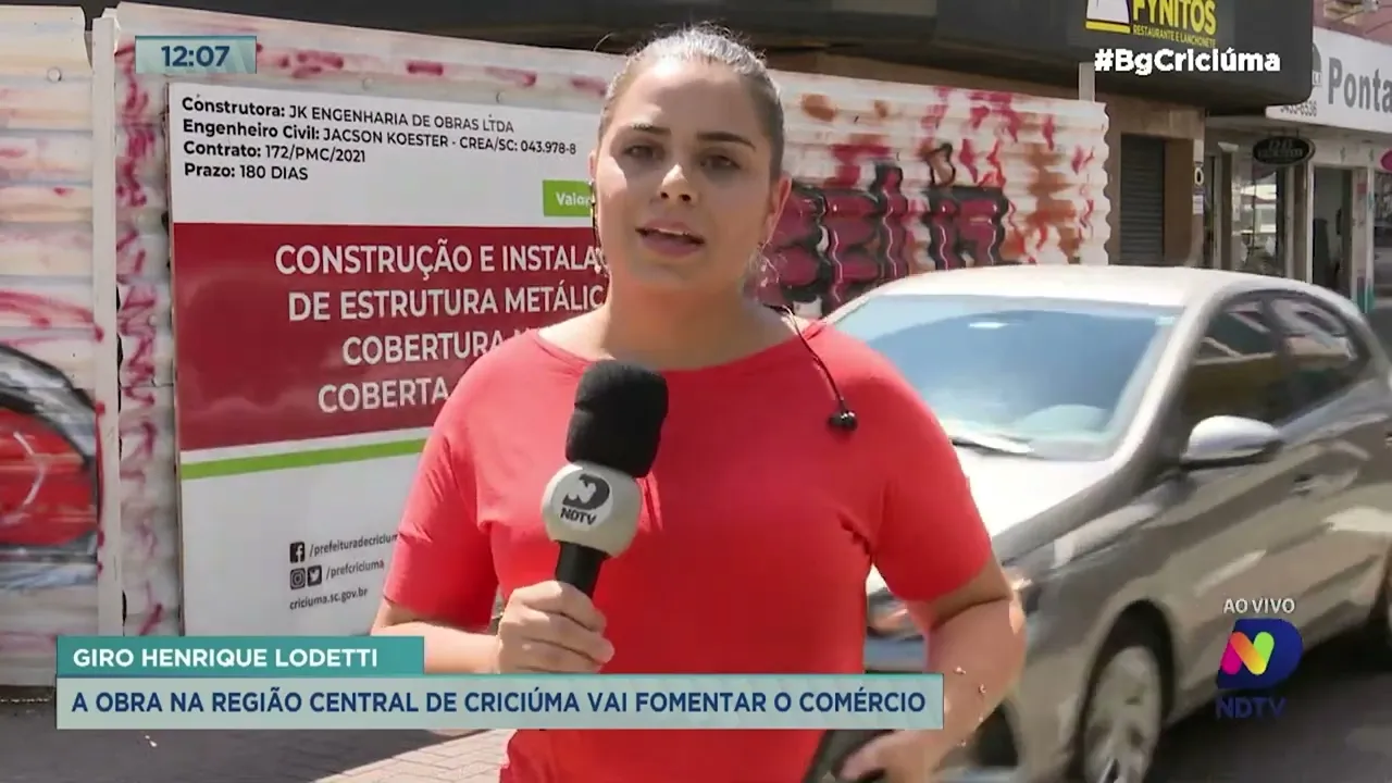 Obras do 'Giro Henrique Lodetti', no Centro de Criciúma, devem ser retomadas ainda em março
