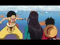 Usopp makes a banana boat to cross punk hazard - One piece episode 583 DUB
