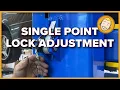 SINGLE POINT LOCK Adjustment for a Forward 2-Post Lift