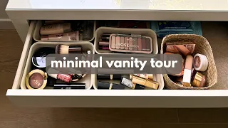 vanity tour how i organize my 40 product makeup collection